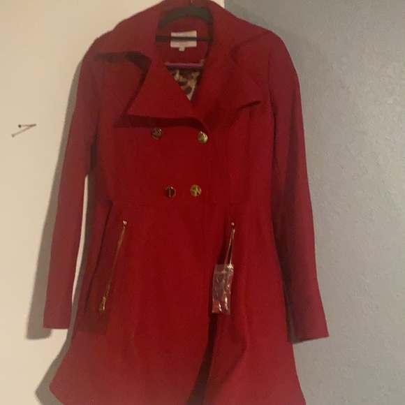 Women’s Double-Breasted Skirted Peacoat - Picture 2 of 4